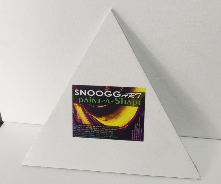 SnooggArt | Paint-a-Shape Canvas Board Panel TRIANGLE Shape