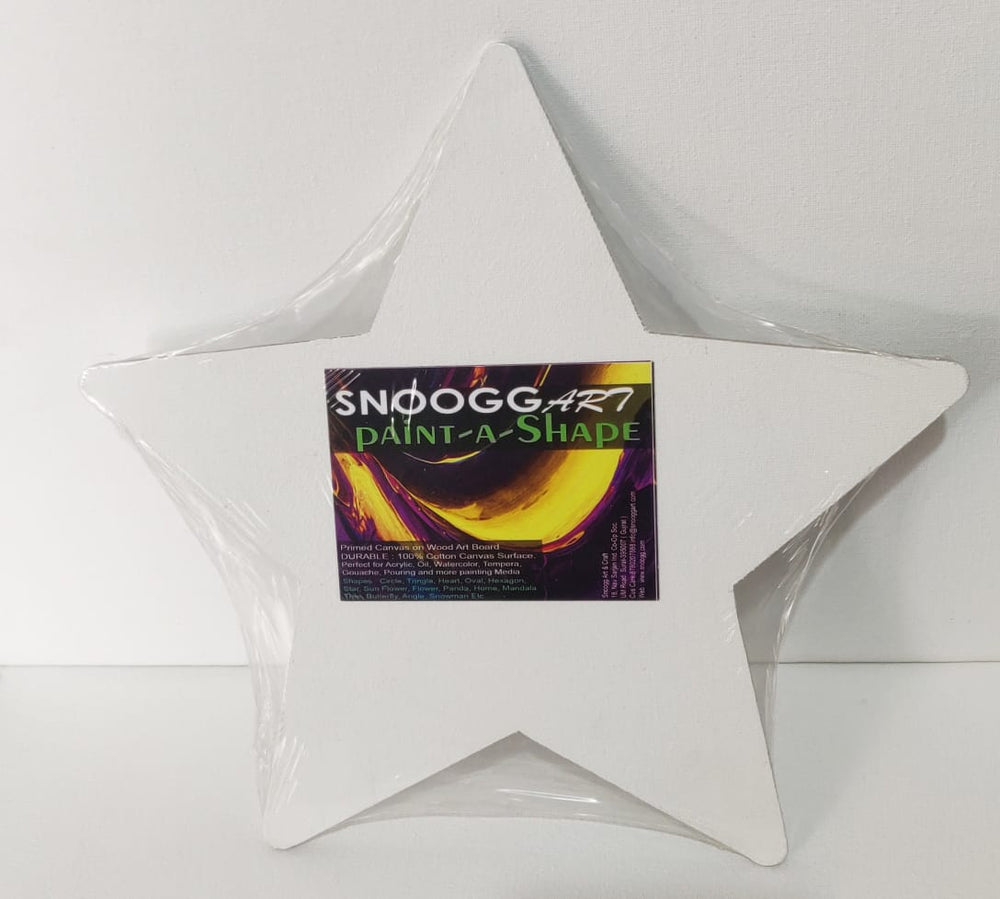 SnooggArt | Paint-a-Shape Canvas Board Panel STAR Shape