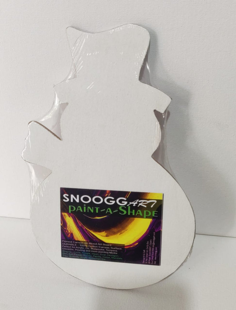 SnooggArt | Paint-a-Shape Canvas Board Panel SNOWMAN Shape