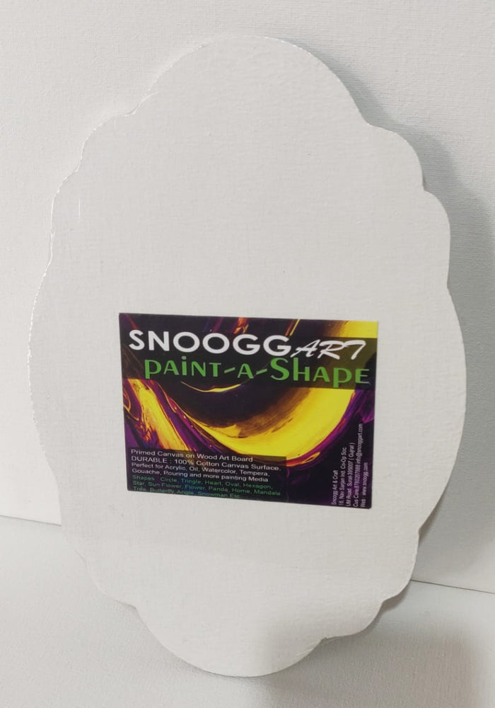 SnooggArt | Paint-a-Shape Canvas Board Panel MIRROR Shape  6 inch