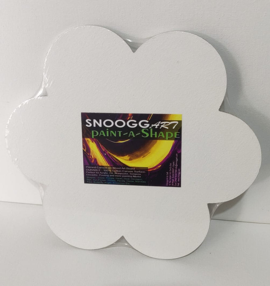 SnooggArt | Paint-a-Shape Canvas Board Panel FLOWER Shape