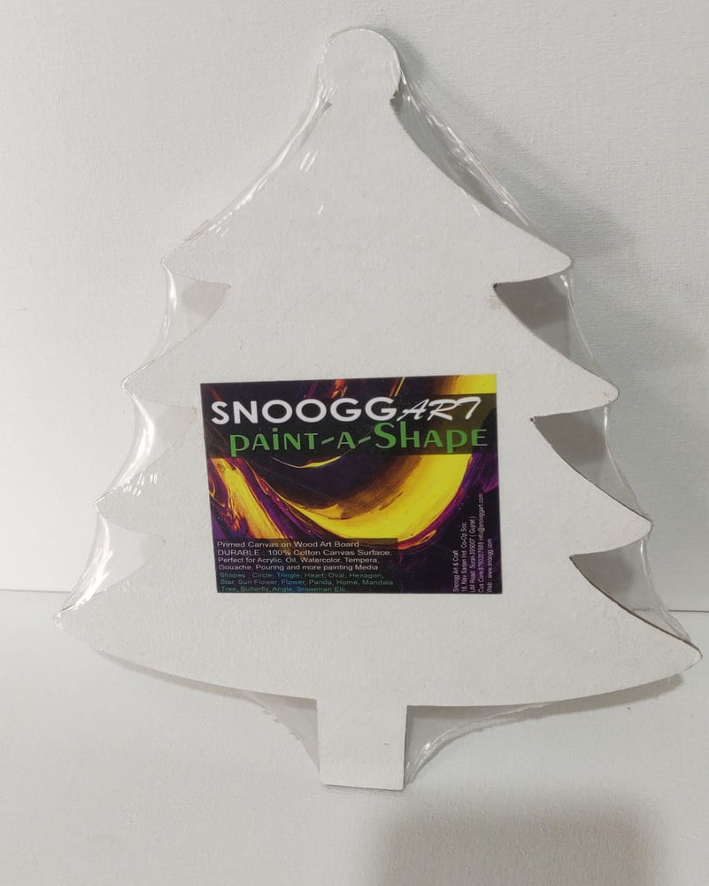 SnooggArt | Paint-a-Shape Canvas Board Panel TREE Shape