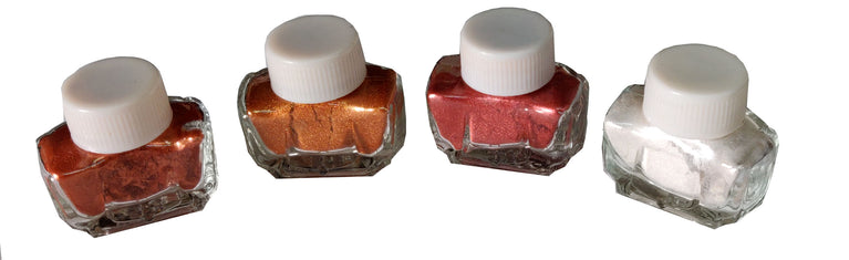 Powder Resin Pigment, Pearl Silver Metallic Finish 10 g. Colours : Maroon, Copper, Bronze, Silver