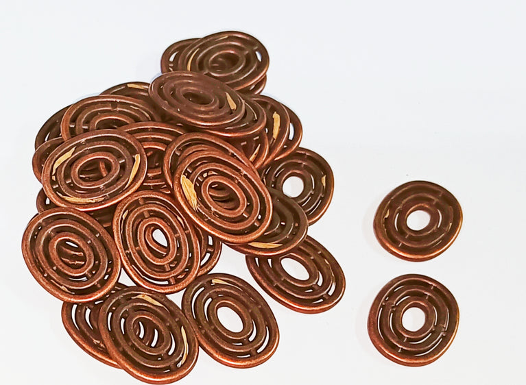 30 Copper Color light Weight  Embellishment For Decoration Size Approx 15 mm  . Ditto as shown in photo.