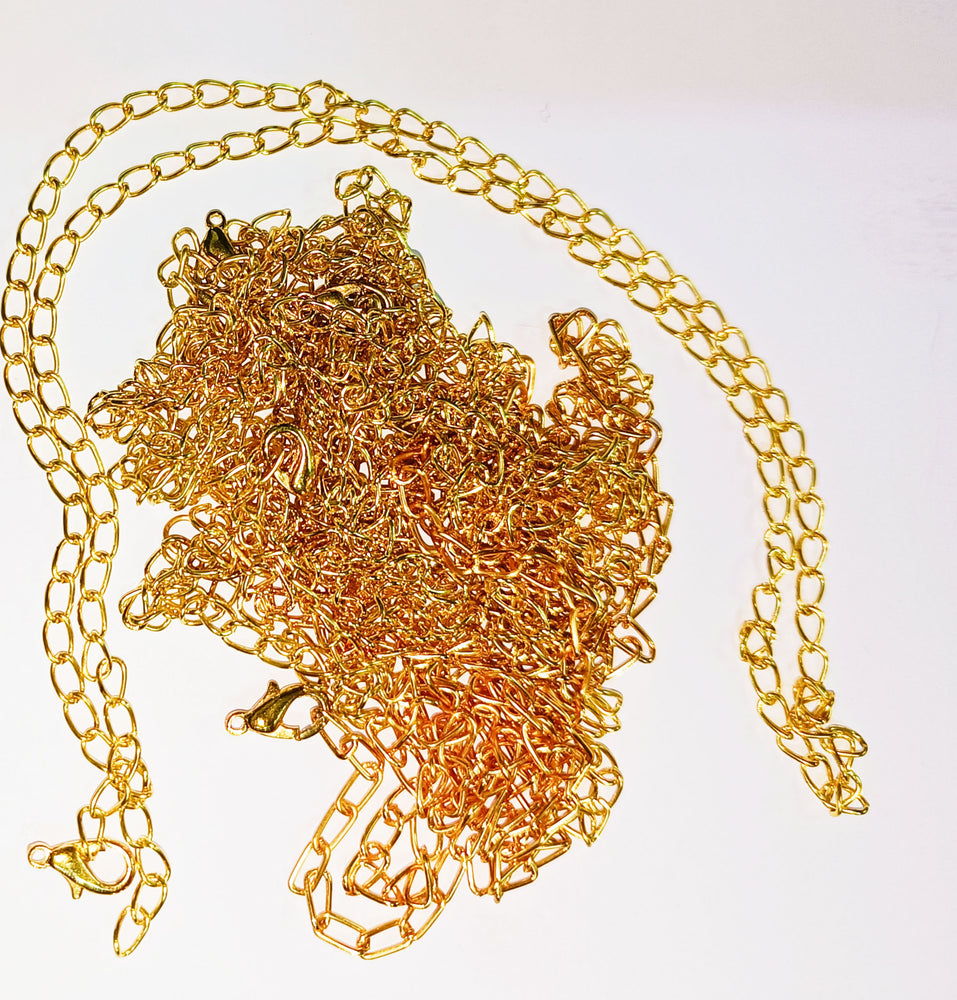 25 Gram Gold plated Imported chain  Embellishment   / Jewelry Making Decoration Size Approx 3 mm  . Ditto as shown in photo.