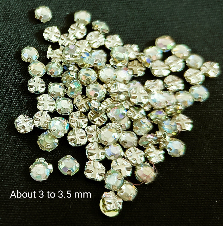 15 Gram Stone Fikxed Embellishment   / Jewelry Making Decoration Size Approx 4 mm  . Ditto as shown in photo.