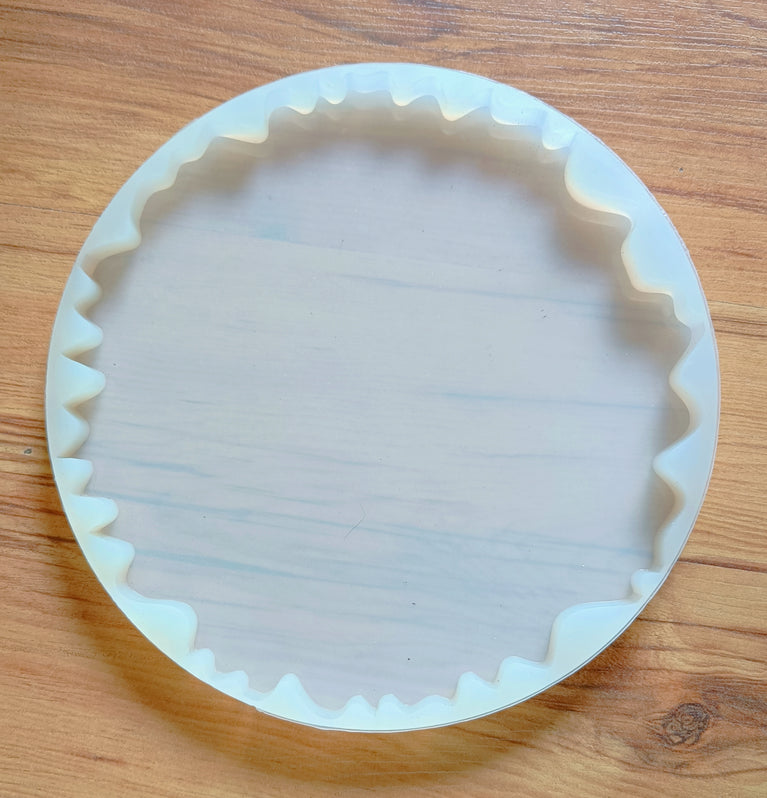 12 inches Silicone Resin Tray Mold Round Geode Agate Silicone Tray Mold for Making Faux Agate Tray, DIY, clock Etc