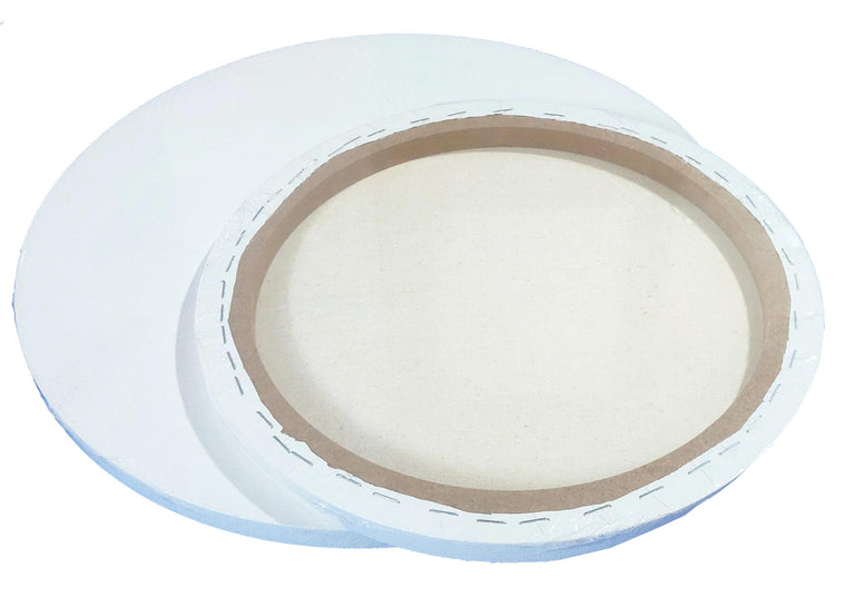 Snoogg Stretched Round Canvas Panel for Acrylic , Oil Painting, Mix Media Etc. sizes 4,6,8,10,12, & 15 Inch.