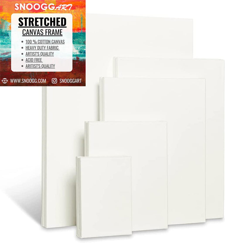 Snoogg Stretched Square Canvas Panel for Acrylic , Oil Painting, Mix Media Etc. sizes 4,6,8,10,12, & 15 Inch.