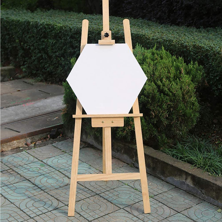 Snoogg Hexagonshape Canvas Panel for Acrylic , Oil Painting, Mix Media Etc. sizes 4,6,8,10,12, & 15 Inch.