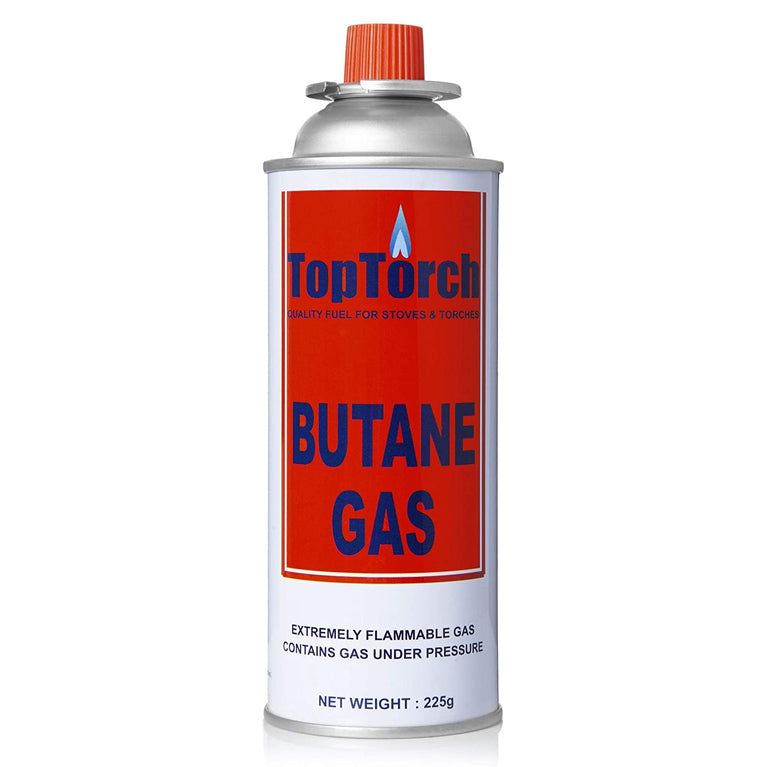 Butane Gas Canister for Torch Flame Lighter Butane Torch Refiller 225 Gram any  Brand