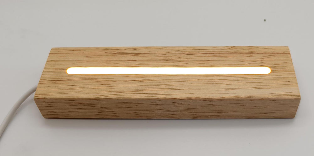 Pine Wood LED Strip Base for Decretive  Night Lamps  or your RESin art Creation to lightu- the object