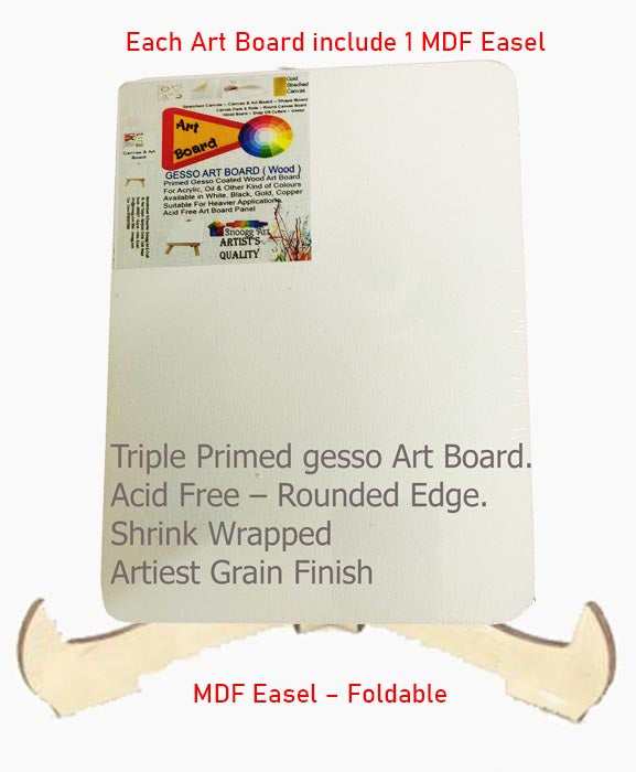 MAB With or Without Easel    Mini Art Board with Easel Size : 3x3, 4x4, 5x5 and 4x6  Inch.