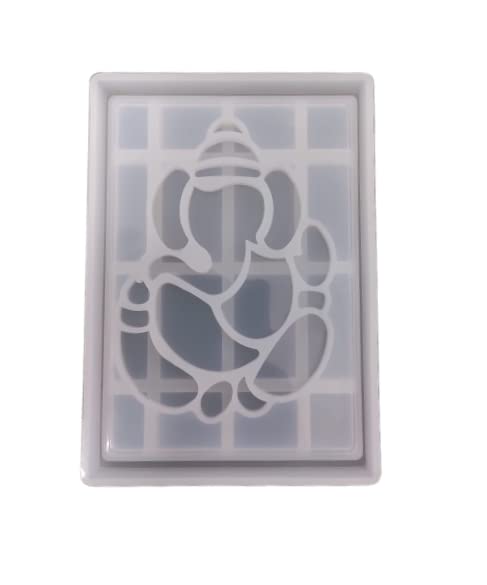 Lord Ganesha 7 INCH  Resin mould . Ganpati Frame Resin Mould Silicone Mold for Home Decoration Resin Art, Epoxy Silicone Casting Molds for Ganesh Frame Wall Decoration