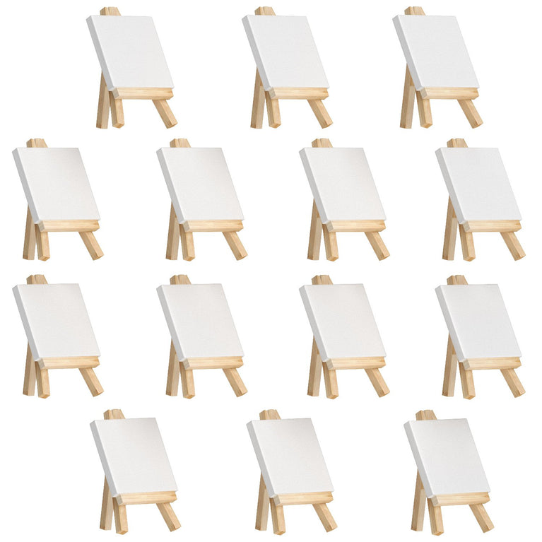 CAB-Mini 5x5 Inch With or Without Easel  - Mini Stretched Canvas Painting Double primed Canvas ,
