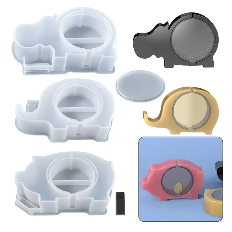 Silicon RESin mold for Kids Money bank. Elephant Design . it is set of two mold. Heavy duty mold.