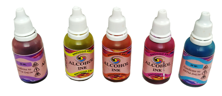 Ultra Bright Alcohol Ink Pack of 15 to 20 ML . RESin and Solvent Soluble. 12 popular color shades.