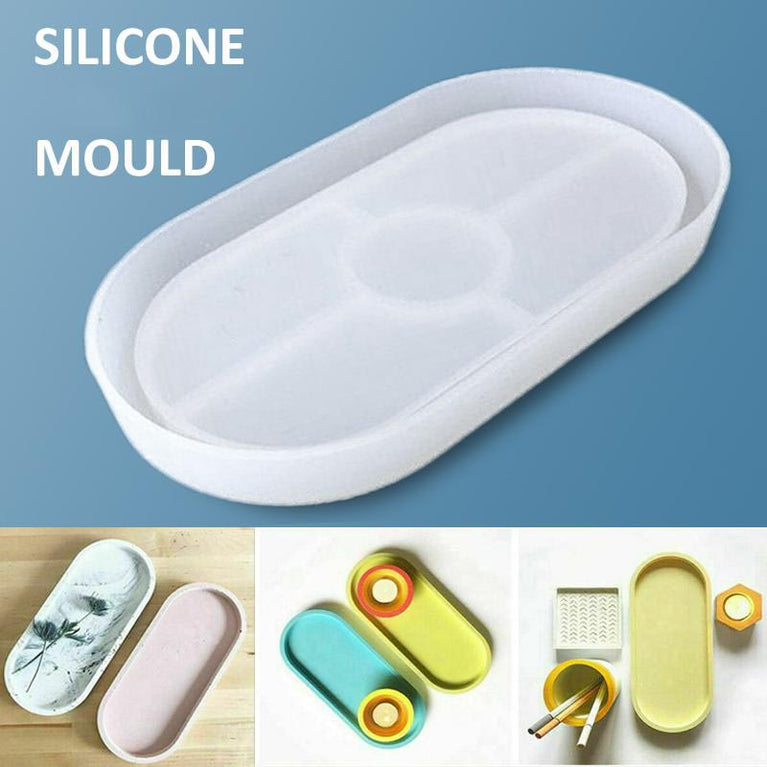 Silicone Resin 12 inch Oval / Capsule shape heavy Duty tray Mould. Size is about 12 inch
