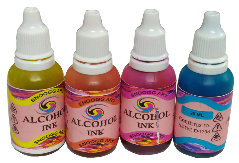 Alcohol Ink Vibrant Colors Alcohol-based Ink for Resin Petri Dish Making, Epoxy Resin Painting - Concentrated Alcohol Paint Color Dye for Resin Art, Tumbler Making, 15/20 ML each.