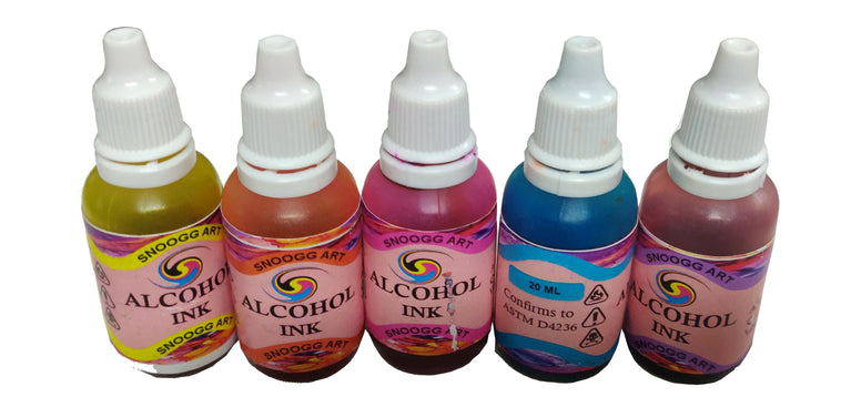 Alcohol Ink Vibrant Colors Alcohol-based Ink for RESin Petri Dish Making, Epoxy RESin Painting - Concentrated Alcohol Paint Color Dye for RESin Art, Tumbler Making, 15/20 ML each.